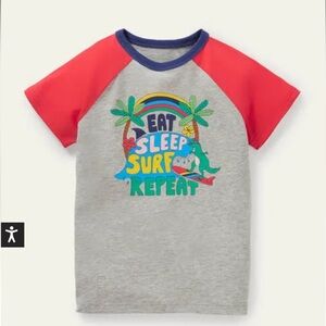 NWOT Boden Colourblock Logo T-shirt, sz 4/5